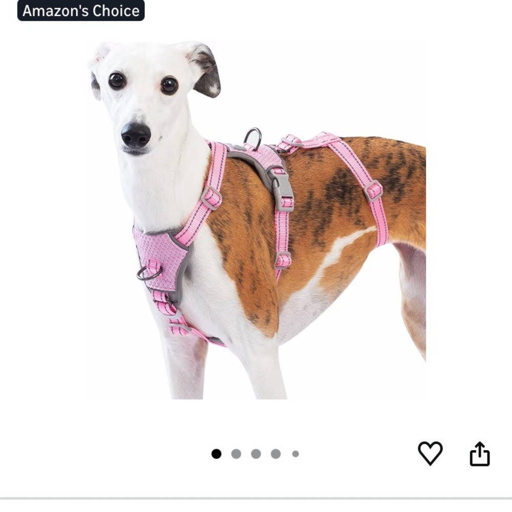 Adjustable Pink Dog Harness for Small to Medium Dogs